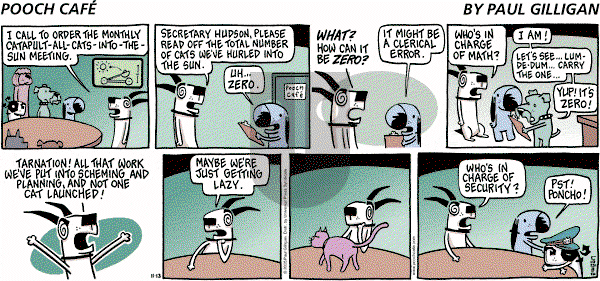 Pooch Cafe on Sunday November 13, 2005 Comic Strip
