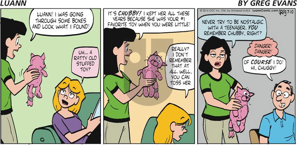 Luann on Sunday July 10, 2016 Comic Strip