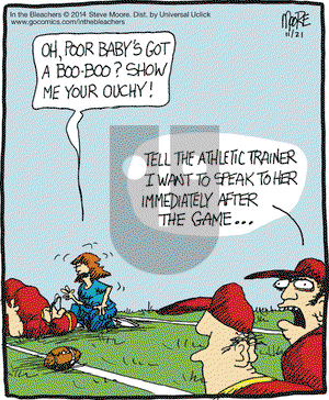 In the Bleachers on Friday November 21, 2014 Comic Strip