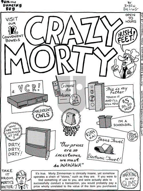 Tom the Dancing Bug on Tuesday November 9, 1999 Comic Strip