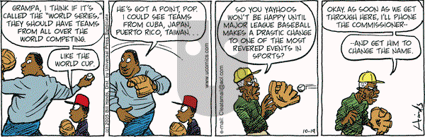 Cleats on Wednesday October 19, 2005 Comic Strip