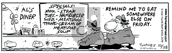 Frank and Ernest on Tuesday October 28, 1997 Comic Strip