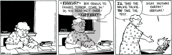 Calvin and Hobbes on Monday October 26, 2015 Comic Strip