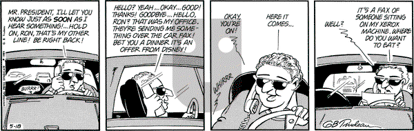 Doonesbury on Thursday May 18, 1989 Comic Strip
