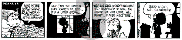 Peanuts on Saturday February 17, 1973 Comic Strip
