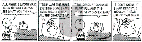 Peanuts on Friday December 17, 1993 Comic Strip