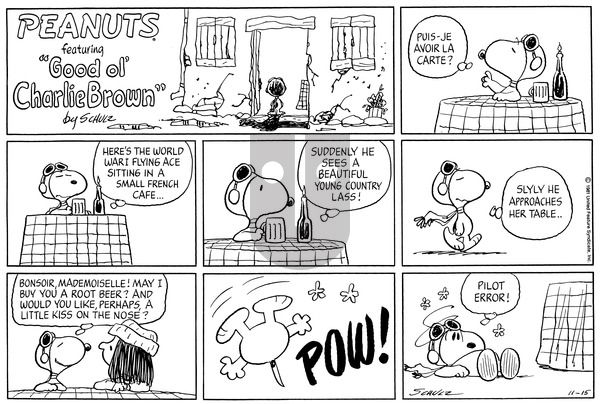 Peanuts on Monday September 26, 1988 Comic Strip