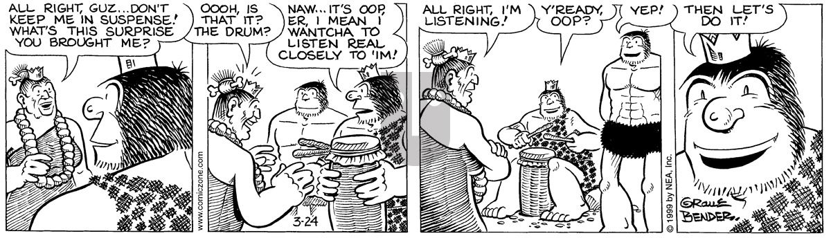 Alley Oop - Wednesday March 24, 1999 Comic Strip