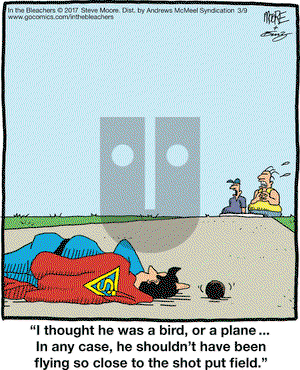 In the Bleachers on Thursday March 9, 2017 Comic Strip