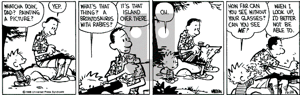 Calvin and Hobbes - Friday June 24, 1988 Comic Strip