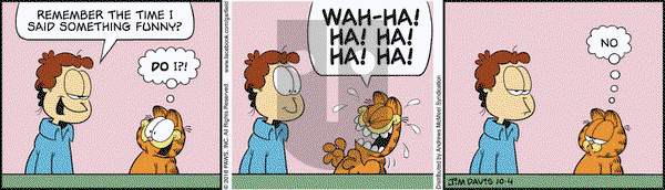 Garfield on Thursday October 4, 2018 Comic Strip