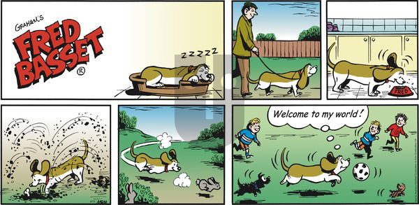 Fred Basset on Sunday April 15, 2018 Comic Strip