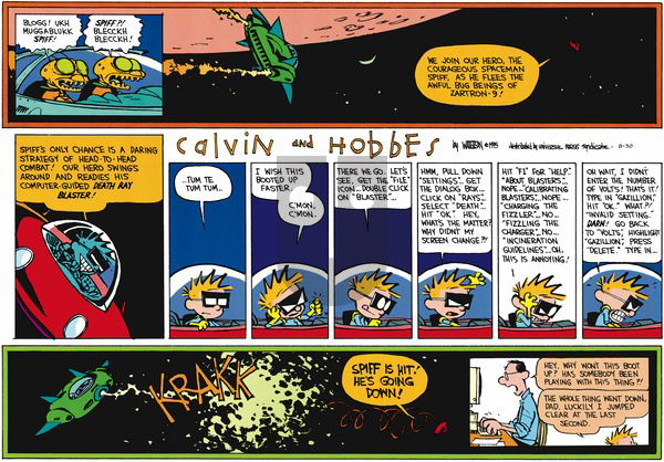 Calvin and Hobbes on Sunday August 30, 2015 Comic Strip