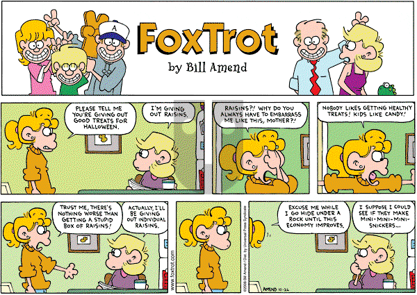 FoxTrot on Sunday October 26, 2008 Comic Strip