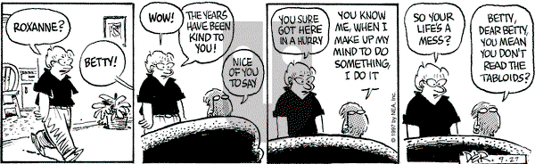 Betty on Saturday September 27, 1997 Comic Strip