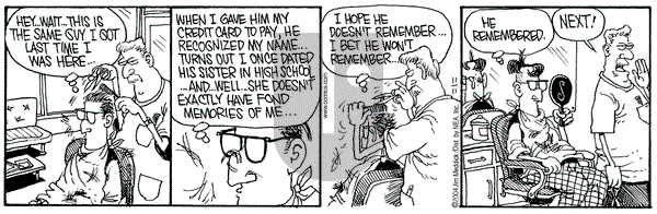 Monty on Thursday November 11, 2004 Comic Strip