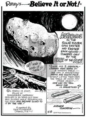 Ripley's Believe It or Not on Tuesday May 8, 2007 Comic Strip