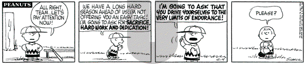 Peanuts on Tuesday April 4, 1961 Comic Strip