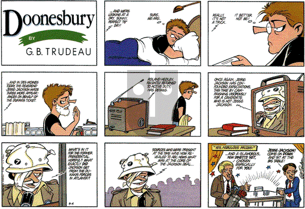 Doonesbury on Sunday September 4, 1988 Comic Strip
