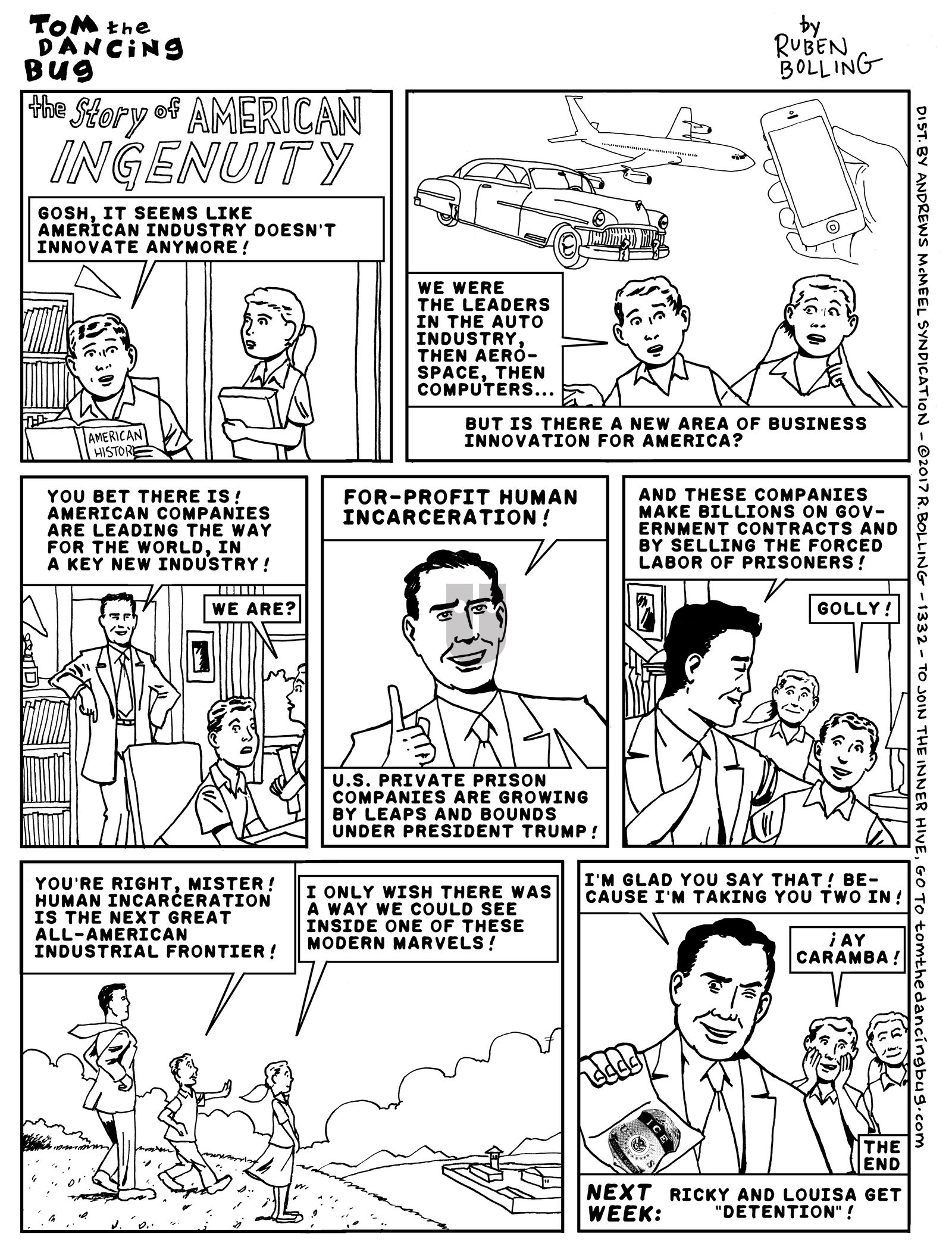Tom the Dancing Bug - Monday April 3, 2017 Comic Strip