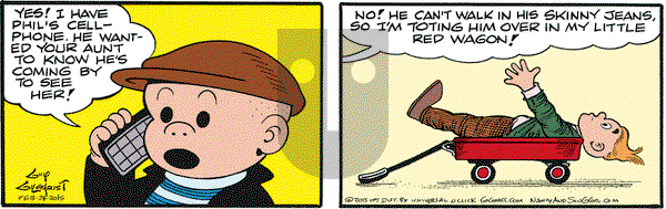 Nancy on Saturday February 28, 2015 Comic Strip