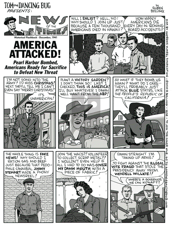 Tom the Dancing Bug on Friday December 11, 2020 Comic Strip