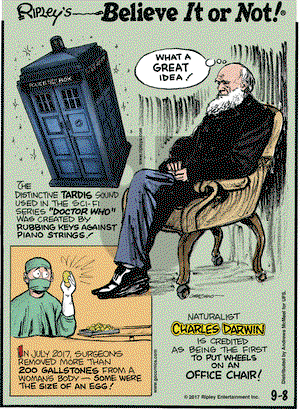 Ripley's Believe It or Not on Friday September 8, 2017 Comic Strip