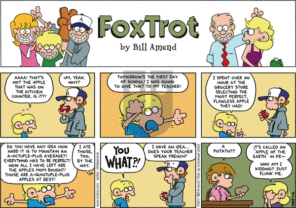 FoxTrot on Sunday August 28, 2011 Comic Strip