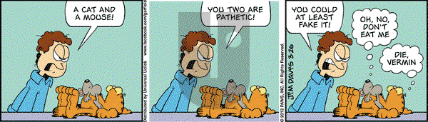 Garfield on Monday March 26, 2012 Comic Strip