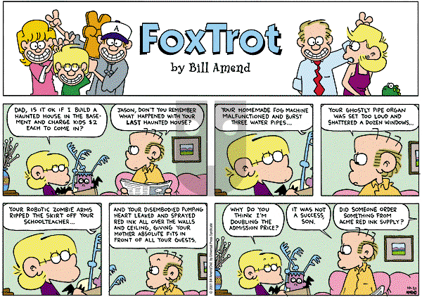 FoxTrot on Sunday October 21, 2001 Comic Strip