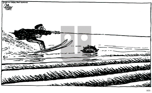 Pat Oliphant on Friday September 25, 1987 Comic Strip