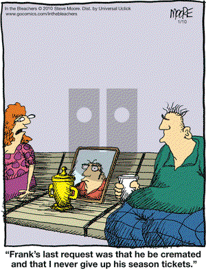In the Bleachers on Saturday January 10, 2015 Comic Strip
