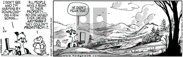 Over the Hedge on Wednesday February 26, 2003 Comic Strip