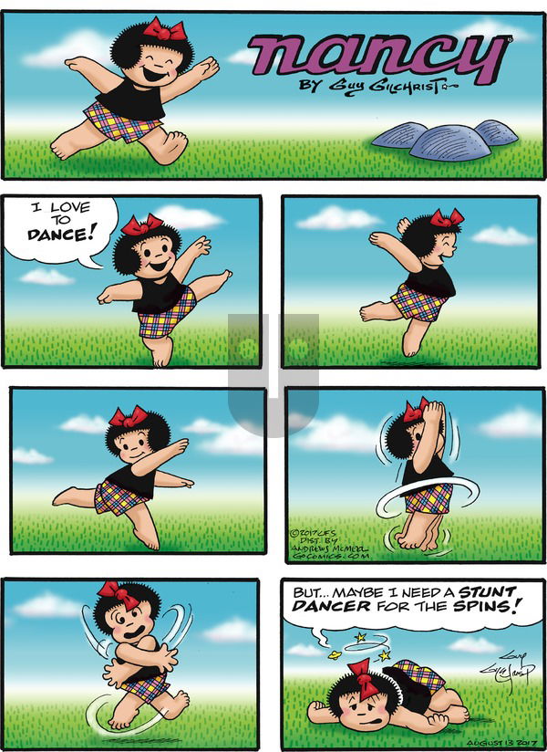 Nancy on Sunday August 13, 2017 Comic Strip