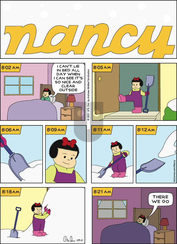 Nancy on Sunday January 24, 2021 Comic Strip