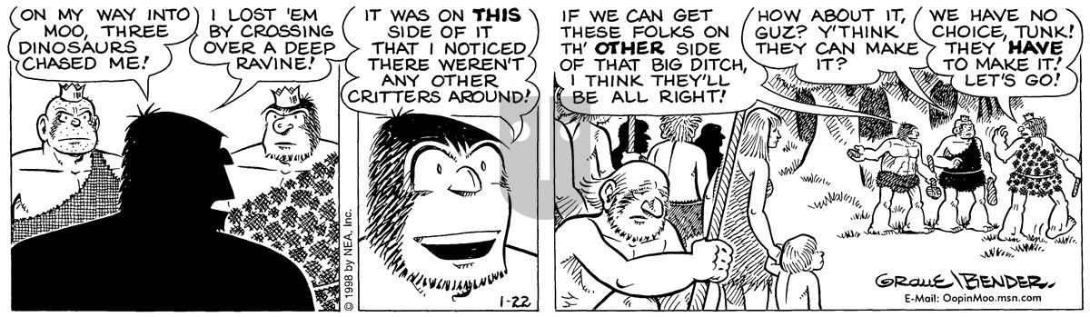 Alley Oop - Thursday January 22, 1998 Comic Strip