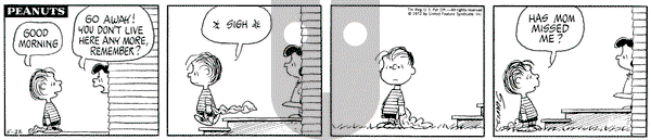 Peanuts on Monday May 22, 1972 Comic Strip