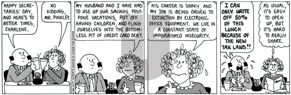 Cathy Classics on Wednesday April 27, 1994 Comic Strip
