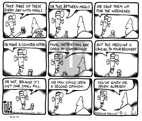 Tom Toles on Tuesday August 25, 2009 Comic Strip