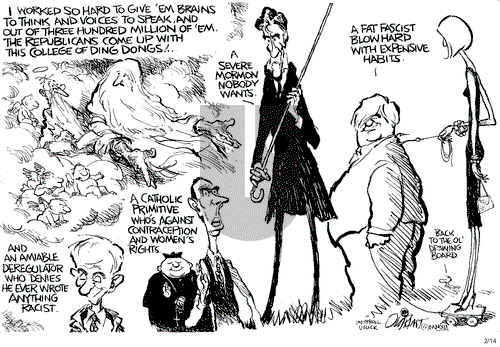 Pat Oliphant on Tuesday February 14, 2012 Comic Strip