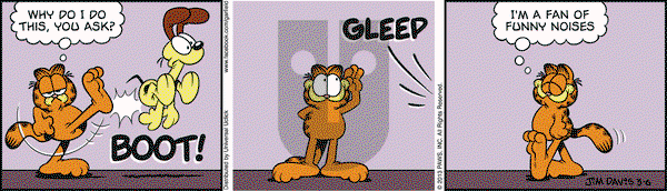 Garfield on Wednesday March 6, 2013 Comic Strip