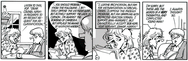Doonesbury on Wednesday February 26, 1992 Comic Strip