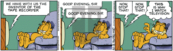 Garfield on Tuesday May 13, 2003 Comic Strip