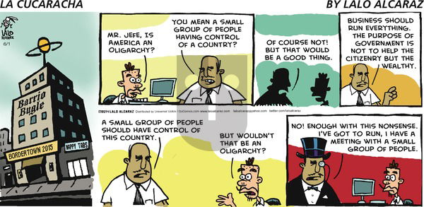 La Cucaracha - Sunday June 1, 2014 Comic Strip
