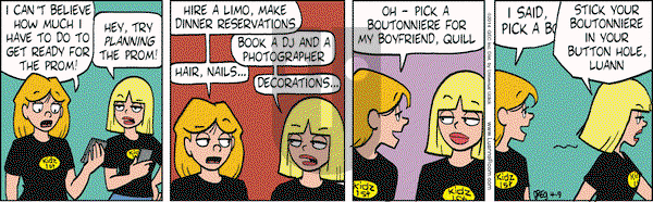 Luann on Wednesday April 9, 2014 Comic Strip