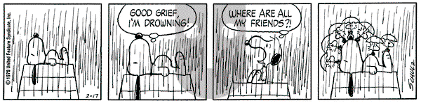 Peanuts on Friday February 17, 1978 Comic Strip