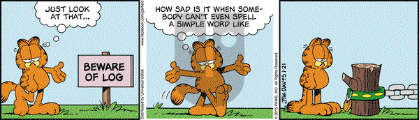Garfield on Wednesday January 21, 2015 Comic Strip
