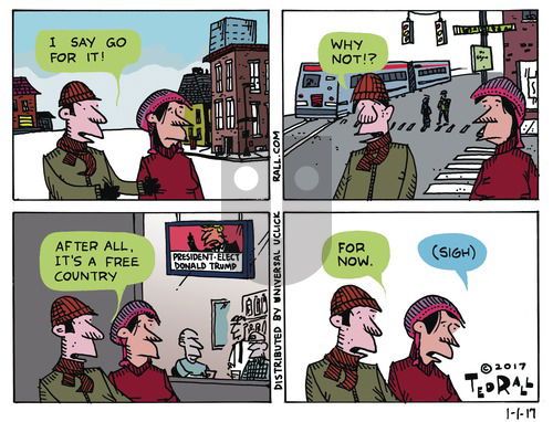 Ted Rall - Sunday January 1, 2017 Comic Strip