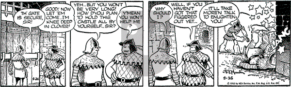 Alley Oop on Saturday May 26, 1956 Comic Strip