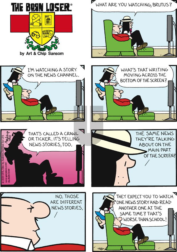 The Born Loser on Sunday October 25, 2020 Comic Strip